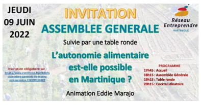 ASSEMBLEE GENERALE - TABLE RONDE DE RESEAU ENTREPRENDRE