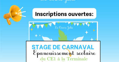 Stages d'épanouissement scolaire de Carnaval