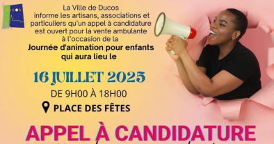 Appel à candidature – Vente ambulante