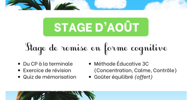 Stage de remise en forme cognitive – Août 2025